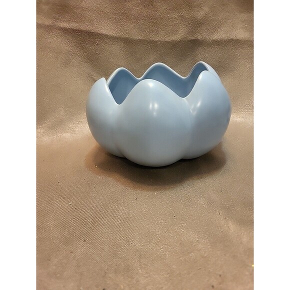 Vintage CAMARK Bowl Planter & 2 Candle Holders Aqua Blue Lotus Flower MCM Retro - Picture 11 of 16